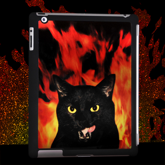 Hell Cat iPad Case made with sublimation printing